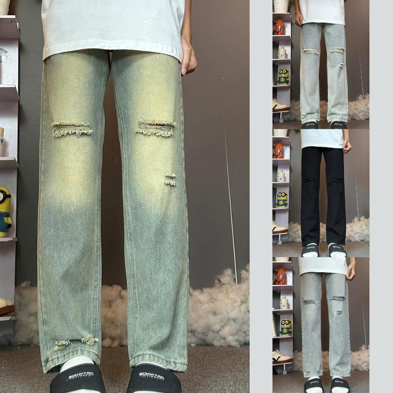 Sannila Quần JEAN Nam Xám Bạc - Xanh Rêu Bạc - Fom Suông Ống Đứng -Jean Coton Mềm Mịn Fom Suông Ống Đứng