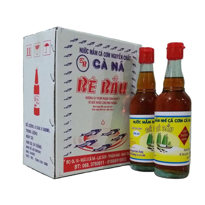  Thùng 6 chai tròn 500ml  thủy tinh|  Nước mắm Bé Bầu thượng hạng 1| Ngon bổ rẻ |Bán chạy nhất 