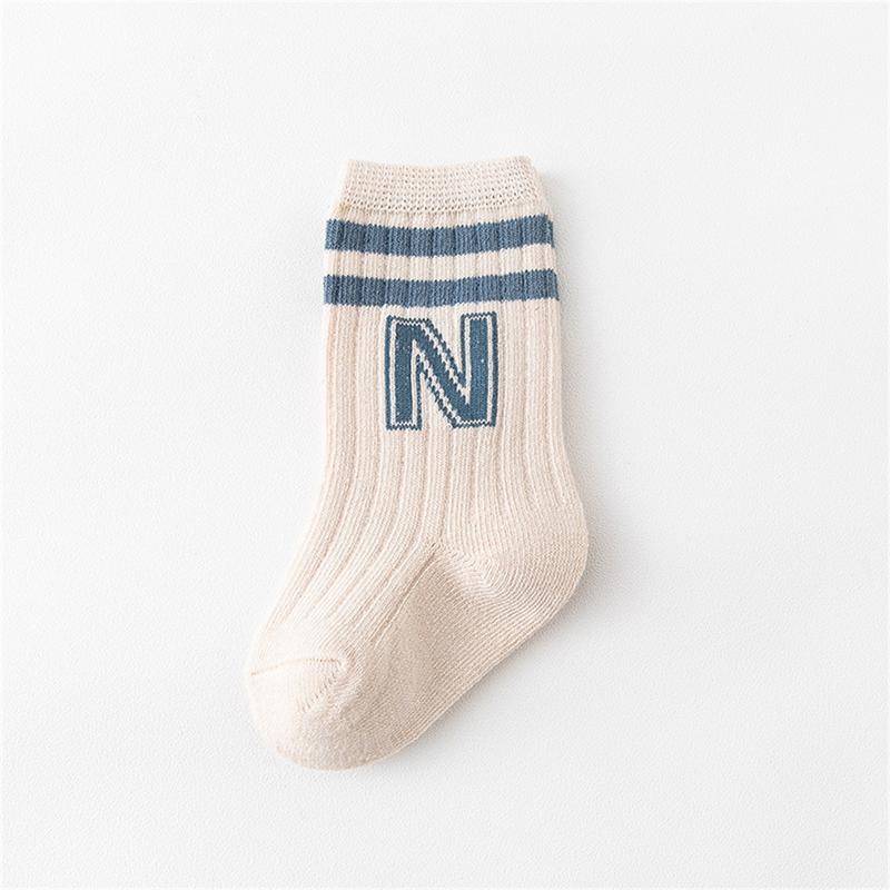 Kids Toddler Ankle Socks Soft Breathable Cute Letter Print Crew Socks 1