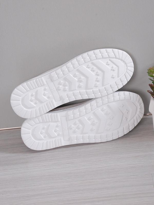 Women's 1 Pair Minimalist Casual Plain Round Toe Slip on Shoes, Lightweight Breathable Slip on Flats For Daily Wear 1