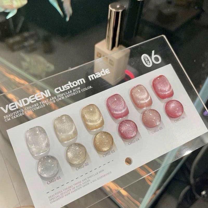 Set mắt mèo ánh trăng 6 màu kèm bảng màu 15ml - Kèm bảng màu