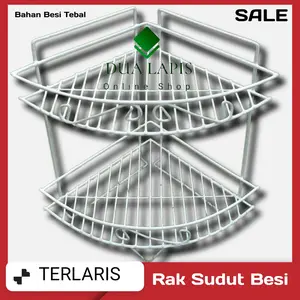 Rak Sudut Besi Susun 2/Rak Sampo Kamar Mandi Besi Tebal