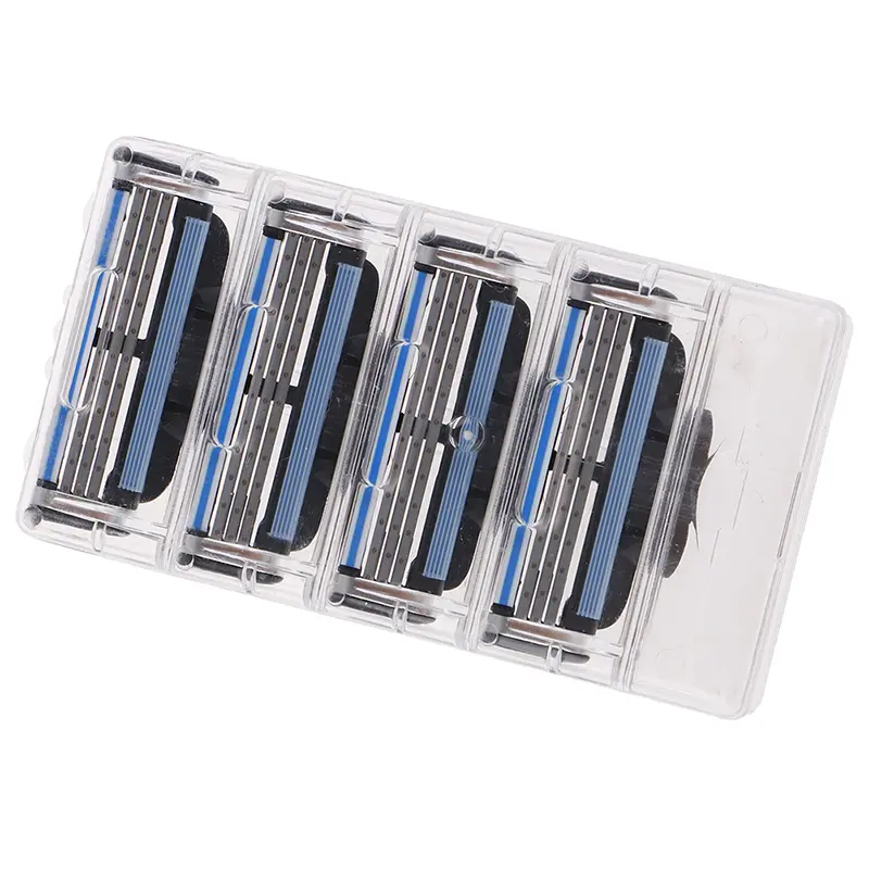 Lưỡi Dao Cạo Râu Cho Nam, Bộ 4 Cái, Thay Thế Cho Máy Cạo Râu Gillette Fusion, Lưỡi Dao 3 Lớp