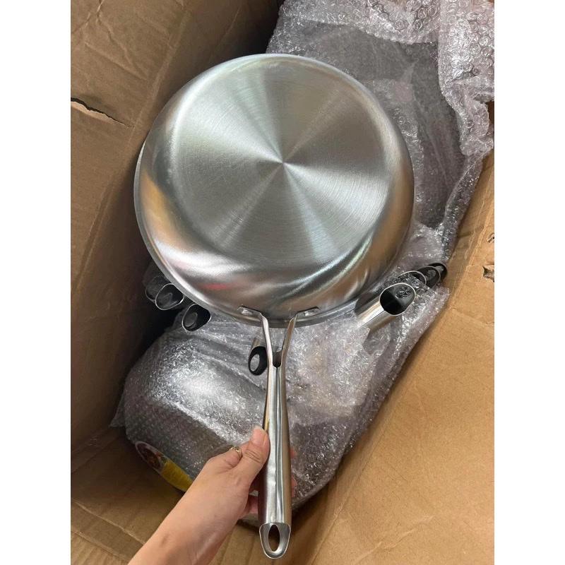 [ Mẫu Mới ] Chảo Chống Dính Inox sz 28cm Vân Tổ Ong Cao Cấp, Dùng Chiên , Xào, Rang Cho Gia Đình và Nhà Hàng Siêu Tiện Lợi 2