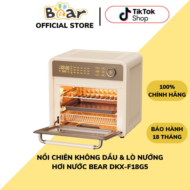 Nồi Chiên Không Dầu Lò Nướng Hơi Nước Điện Đa Năng BEAR 18L DKX-F18G5, Công suất 1400W, có hẹn giờ, BH 18 Tháng
