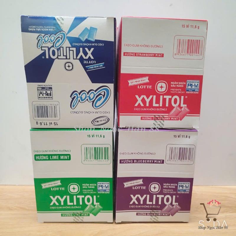  Hộp 15 vỉ Kẹo cao su không đường Xylitol 11,6gr vỉ 