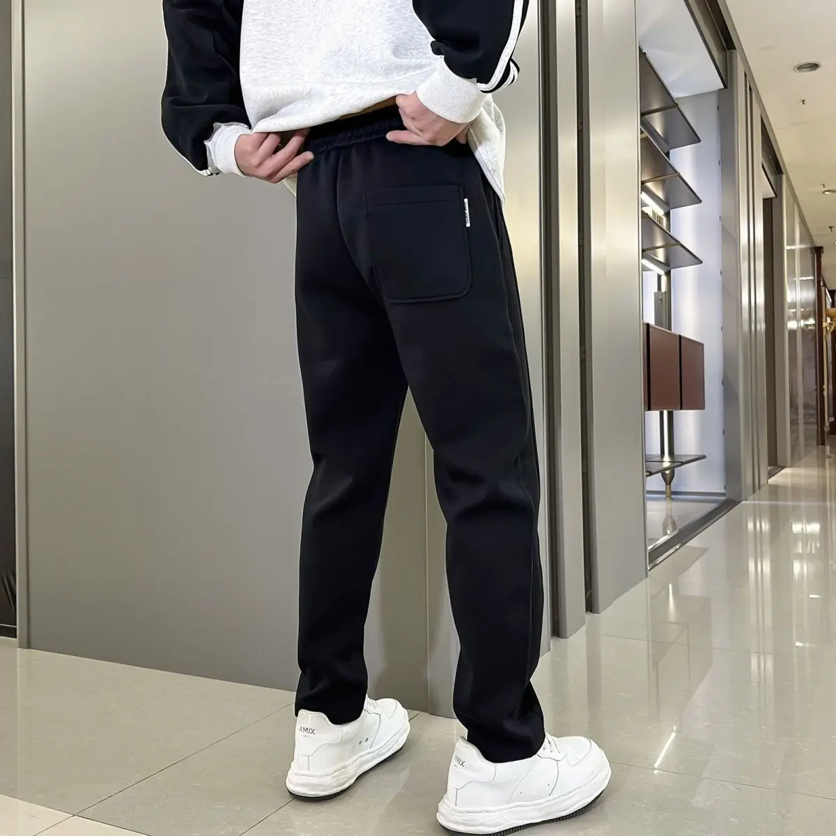 [93% Positive Rating] 2025 Spring New Straight Cut Casual Pants Men's Large Size Loose Sports Pants Slim Fit Flattering Sweatpants Pedal