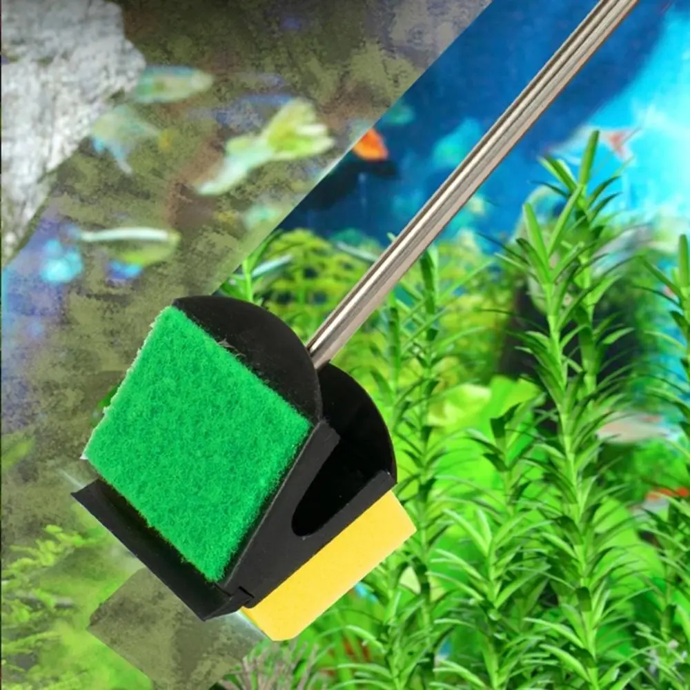Dụng Cụ Làm Sạch Bọt Biển, Bàn Chải Làm Sạch Bể Cá Cá Bể Cá, Phụ Kiện Bọt Biển Chất Lượng Cao, Dụng Cụ Chà Rửa Tay Cầm Dài, Làm Sạch Nổi, Thích Hợp Để Làm Sạch Cây Kính