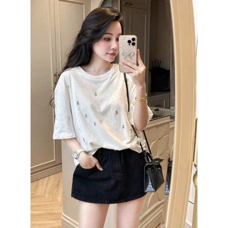 CHÂN VÁY 6677-(đo eo ngang rốn) CHÂN VÁY JEAN MÀU ĐEN  cạp thường; không co giãn, có quần bảo hộ có túi 55-95kg 1