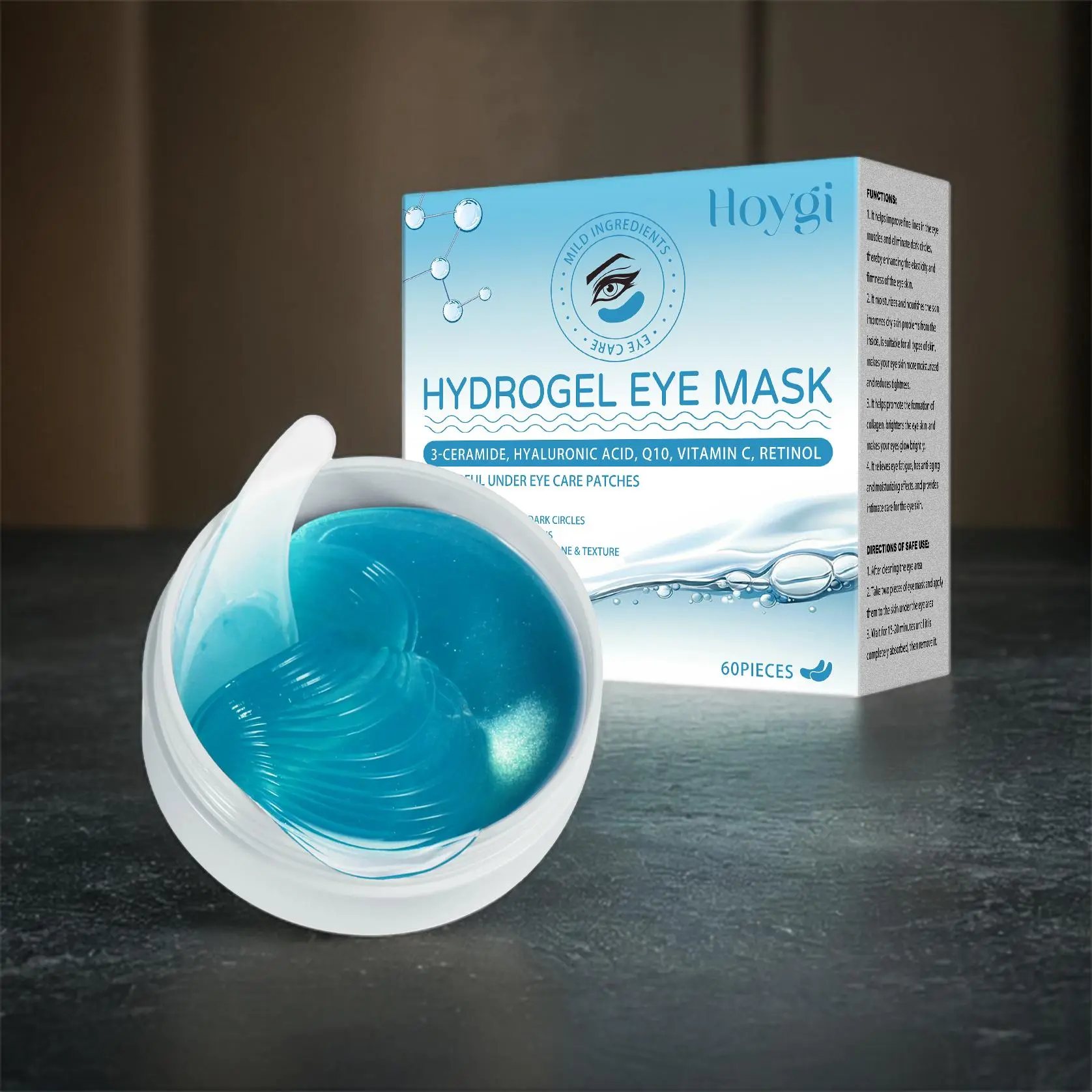 Hyaluronic Acid Eye Mask, Moisturizing Eye Mask, Eye Care Mask, Eye Skin Firming & Lifting Mask, Eye Care Product for Women & Men