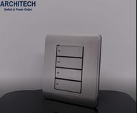 Gambar Architech Platinum B9-K4B Silver Sakelar/Saklar/CETEK 4 Gang 2Arah LED - 4GANG 2ARAH RATA LED dari ARCHITECH INDONESIA Kota Administrasi Jakarta Utara 5 Tokopedia
