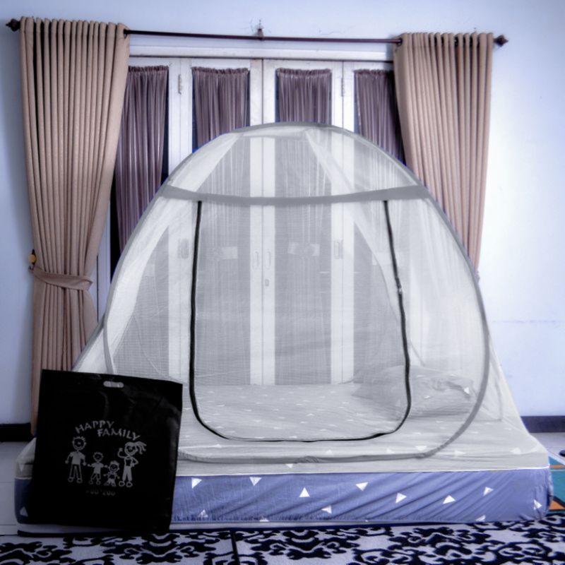 Product Introduction of KELAMBU LIPAT KELAMBU TIDUR KELAMBU TEMPAT TIDUR 150X200 180X200 200X200 CM Kelambu pengantin Selambu lipat jumbo anti nyamuk Ritsleting Pencegahan Serangga Berpori Hijau Biru 36