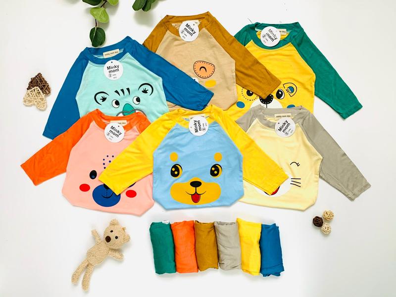 MK119 Bộ dài tay thun lạnh cho bé 5-15kg