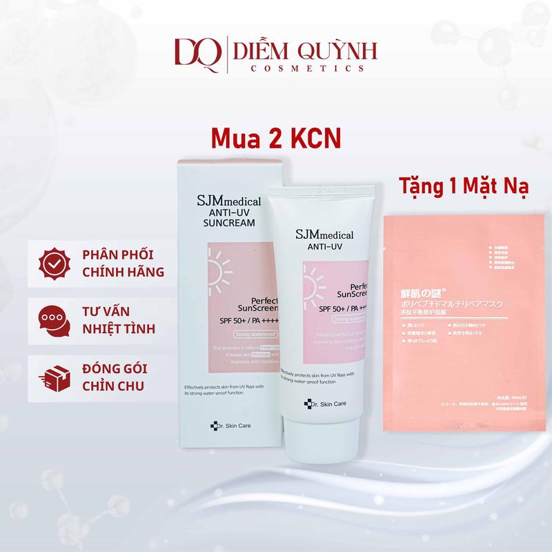 (Mua 2 tặng 1 miếng mặt nạ) Kem Chống Nắng SJM Kiềm Dầu SPF50+/PA++++ Hàn Quốc 60gr