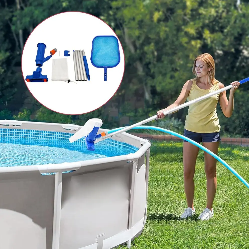 Handheld Pool Vacuum Cleaner Set, Pool Vacuum Cleaner with Extension Rod, Pool Cleaning Tool Set, Pool Maintenance Kit, Garden Supplies