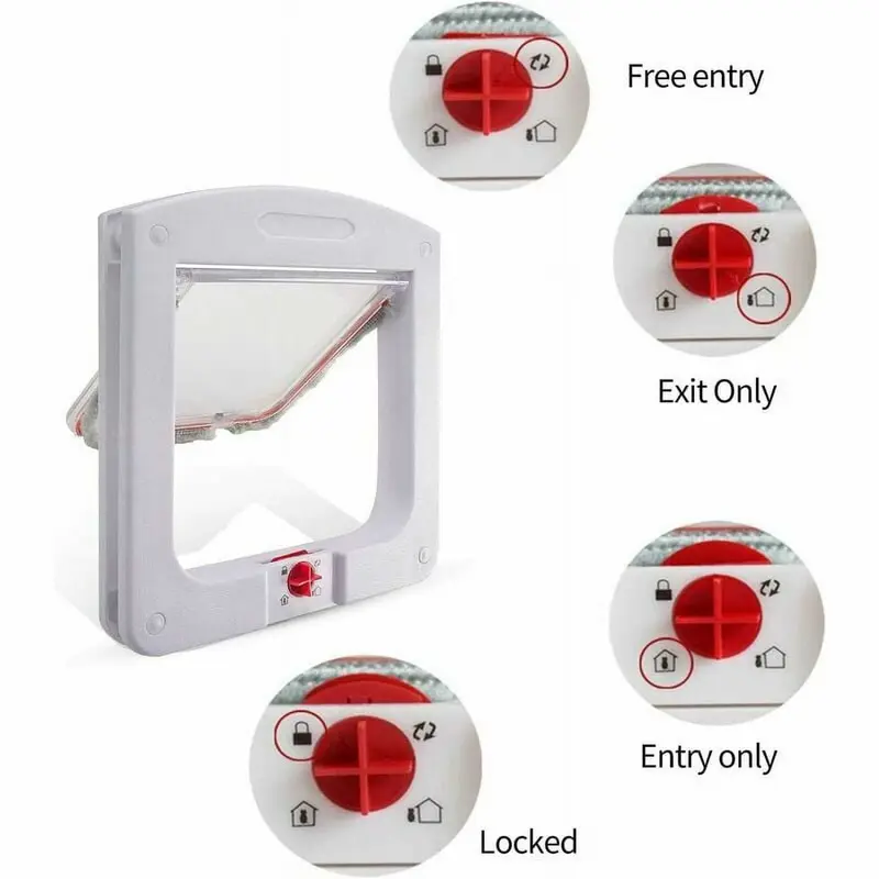 Pintu Masuk Kucing Magnetic Flap Door 4 Way Lock Pet Door 2