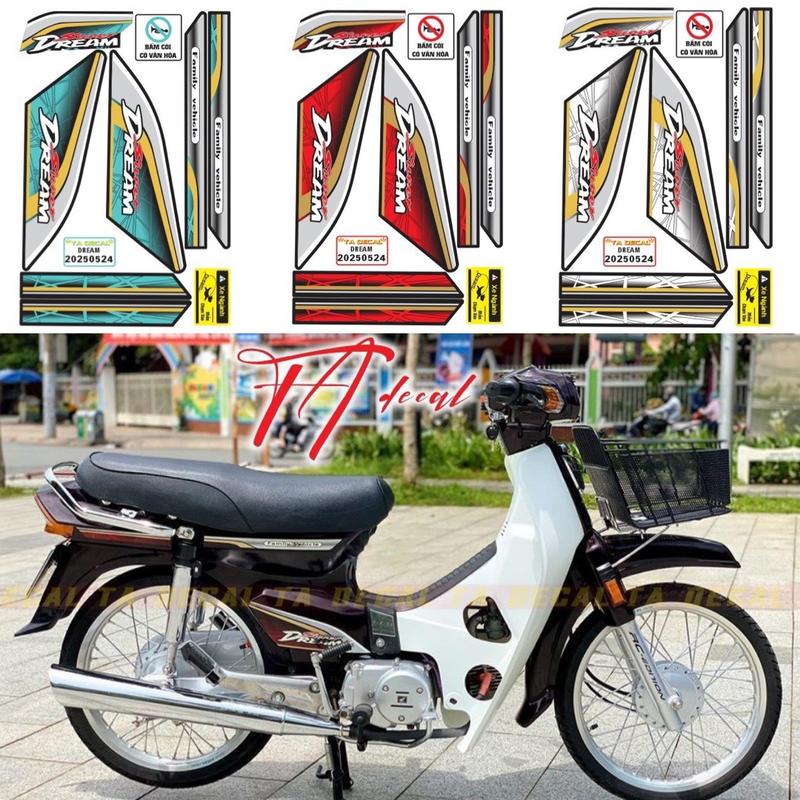 Tem xe Dream Việt 2010-2013 mẫu Family vehicle,tem 4 lớp chống nước