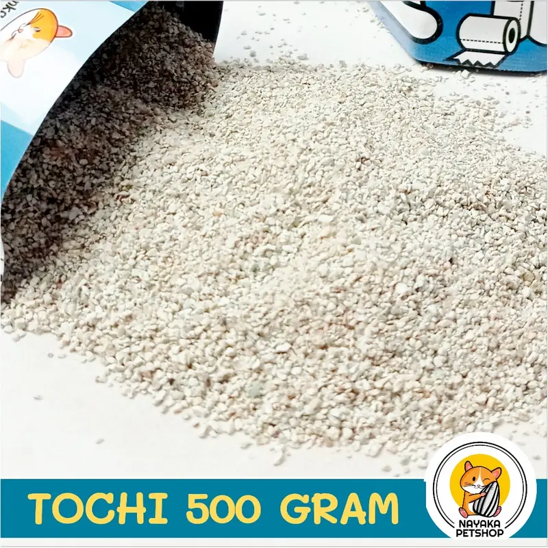 Pasir Zeolit PREMIUM Tochi 500 gr Hamster Sand Toilet Alas Kencing Kotoran Kandang Hewan Pengganti Serbuk Kayu Gumpal 1