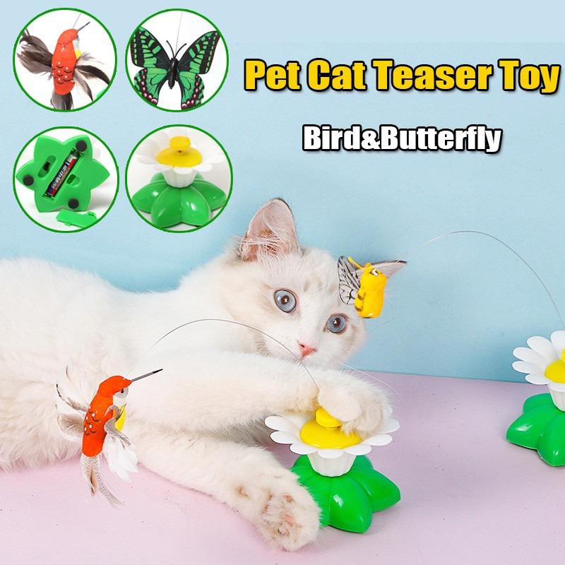 Product Introduction of Mainan Penggoda Kucing Haiwan Peliharaan Elektrik, Putaran 360 ° Keseronokan, Mainan Tongkat Berputar Automatik, Reka Bentuk Rama-rama dan Burung Berwarna-warni, Mainan Kucing Putaran 360 °, Mainan Kucing, Mainan Kucing 0
