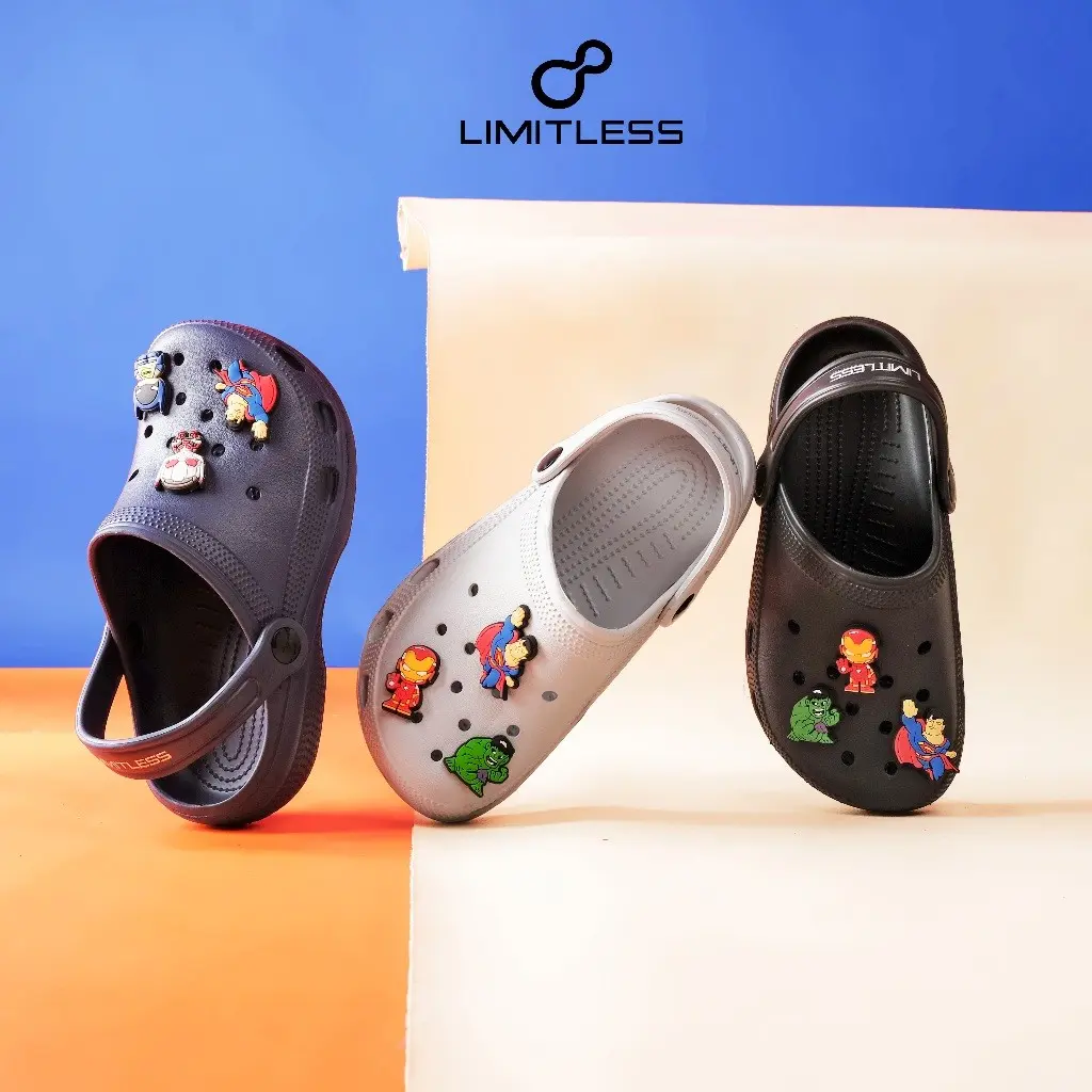 LIMITLESS SPESIAL EDITION MARVEL Sandal Selop Anak Laki Laki Eva Free Aksesoris Sandal Tempel  Terbaru 2024 Sendal Slip On Anak Cowok Karakter Lucu – Size 27 – 36