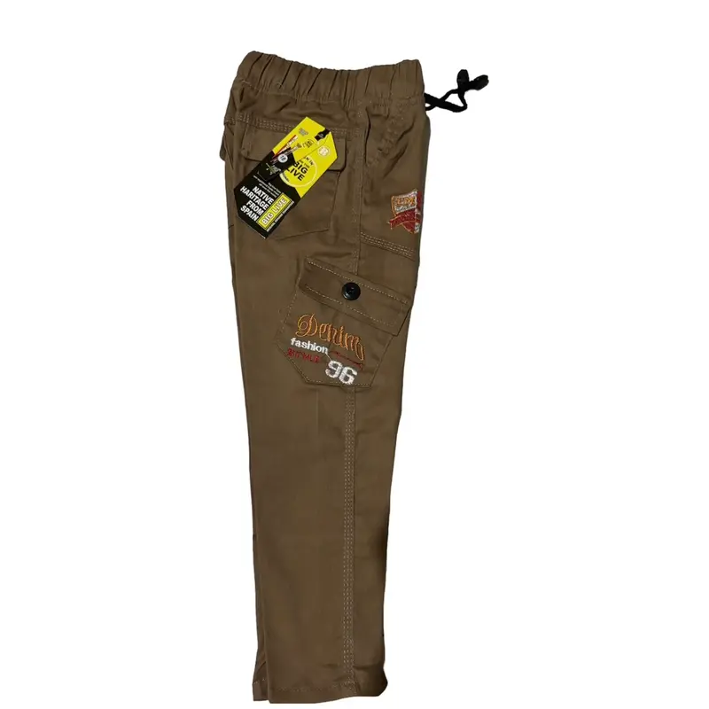 CELANA PANJANG CARGO ANAK LAKI-LAKI USIA 1-15 TAHUN AUTHENTIC DENIM Abu Hitam Mocca Cream Bunda Cowok Katun 4