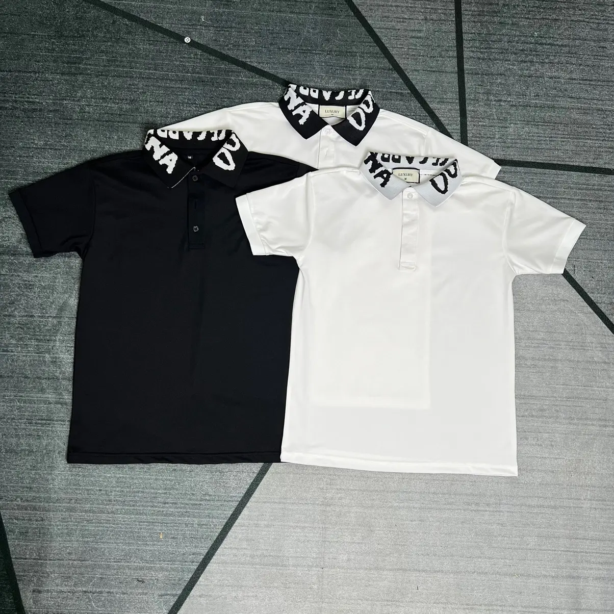 Áo polo cổ thêu chữ trẻ trung năng động (bana )