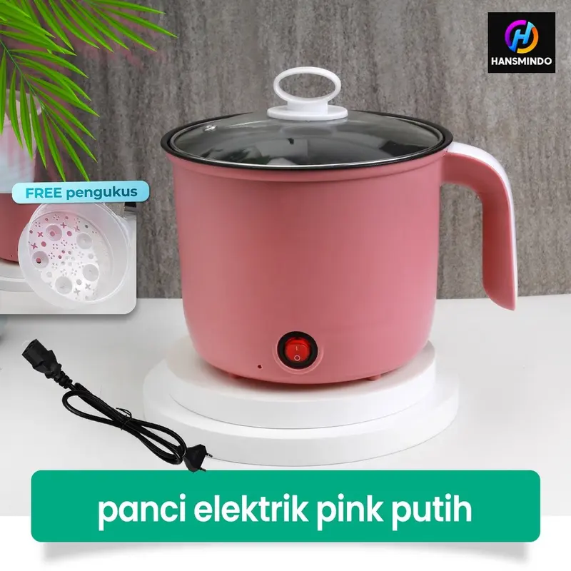 Panci Listrik Serbaguna / Panci Elektrik Multifungsi 1.8 L / Elektrik Cooker Free Kukusan/ Panci Multigungsi, untuk Menggoreng, Merebus dan Mengukus 7