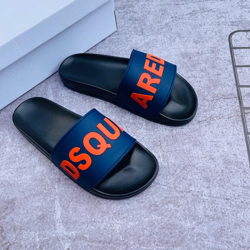 Dép DSQ màu navy 2024,Dép lê thời trang cao cấp vừa size 5 Slipper DéP 5