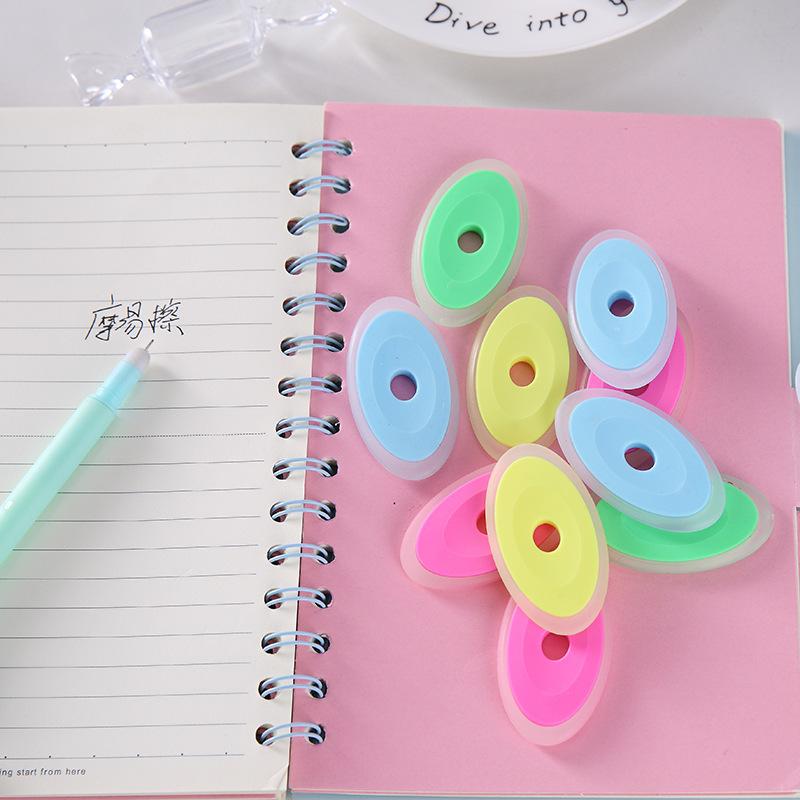 Product Introduction of 6Pcs/Set Erasable Gel Pen Special Rubber Color Oval Eraser for Neutral Erasable Pen Correction Supplies School Office Stationery 7