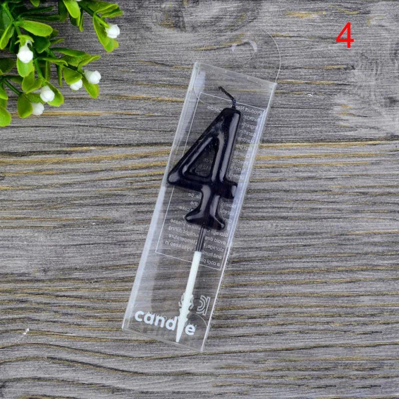Product Introduction of Number Candles Black Red Number 0-9 Birthday Smokeless Candles Cake Candles Festive Party Decor Birthday Party Cake Decoration 20