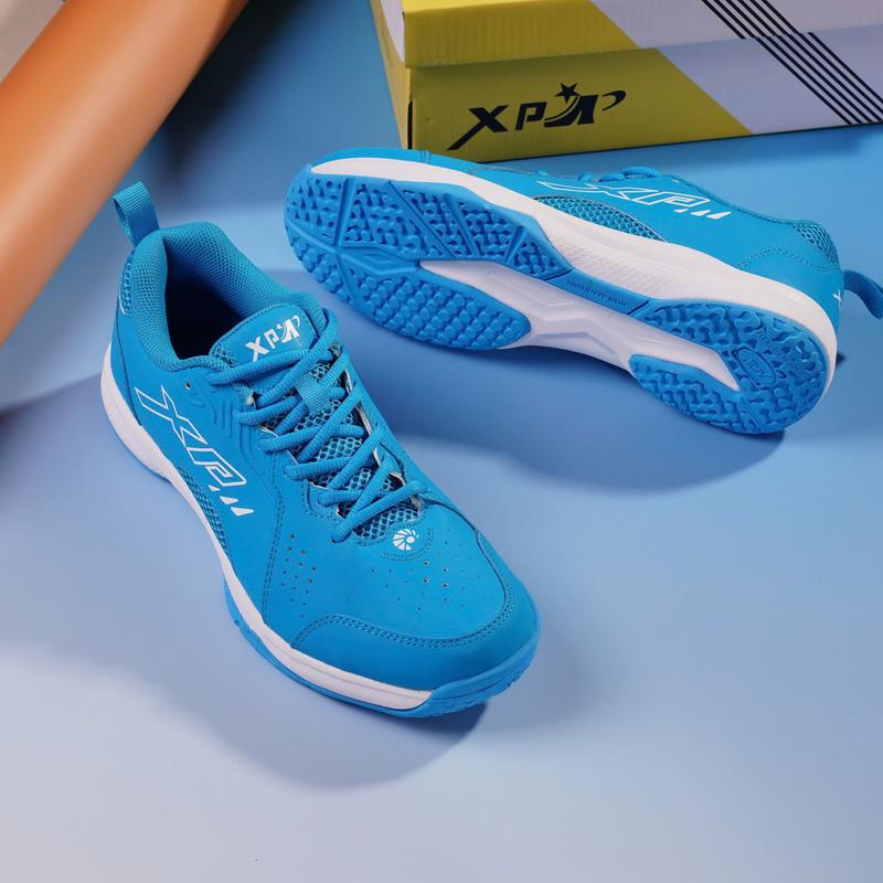 Giày Cầu Lông, Giày Bóng Chuyền XP CL10 J- Max Nam Nữ Chính Hãng Màu Xanh Ngọc - Đế Eva Siêu Nhẹ Chơi Sân Bê Tông Tốt - Tặng Tất Dệt Kim