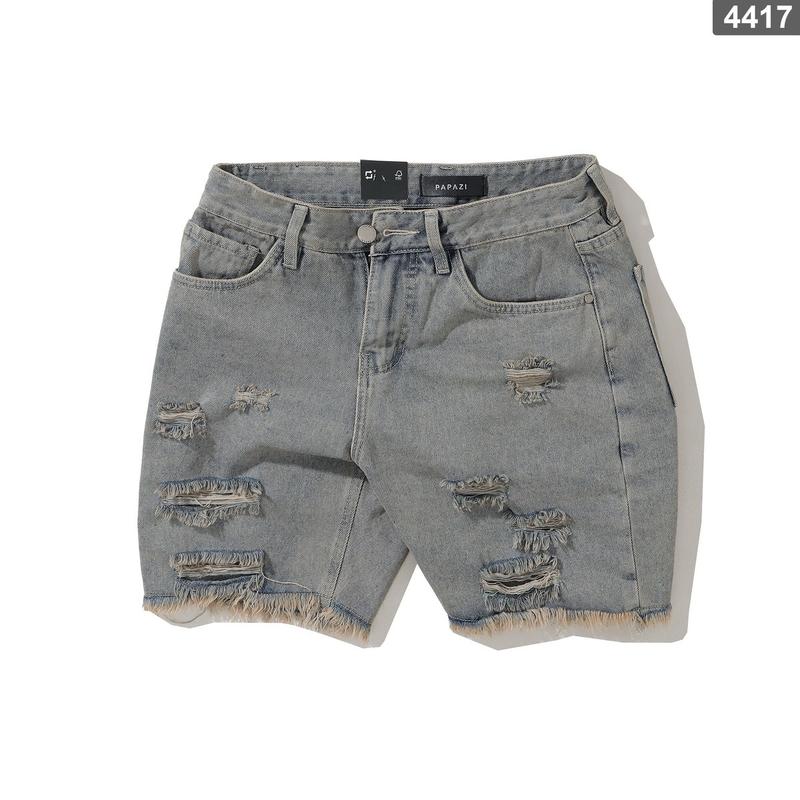 Quần short trên gối Mã_R4417, gam màu xanh rách, dễ phối đồ, phong cách cá tính - PAPAZI