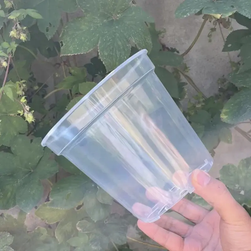 Transparent Orchid Pot Root Control Plastic Orchid Pots With Holes Breathable Plant Growth Container Garden Supplies