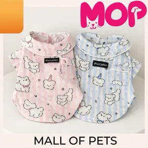 MOP / Baju anjing Kucing / Piyama / Kemeja Tidur / Pet Clothes / Dog Cat Couple Pajamas / Pakaian Tidur Anjing Kucing Super Lembut