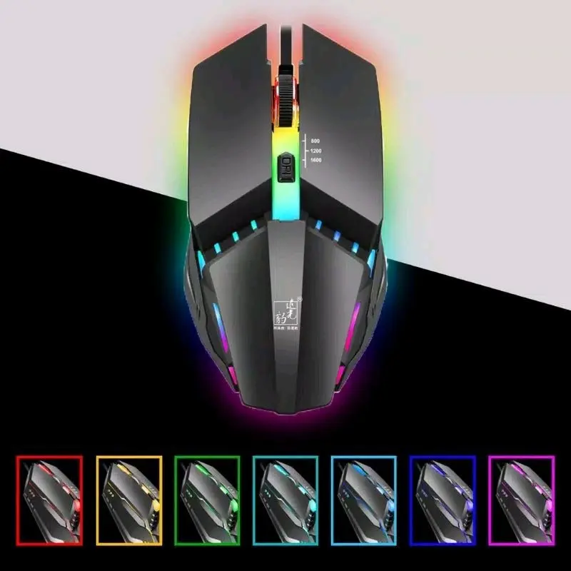 MOUSE WIRED USB GAMING LED RGB X3 4 MODE DPI TERMURAH 4