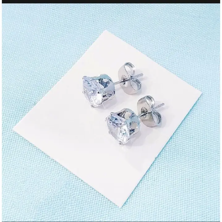 Perhiasan Anting Titanium Wanita Anti Karat queen shop Putih 3