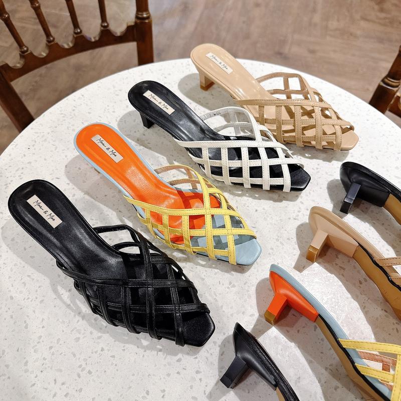 Guốc Sục Rọ Hở Dây 5cm Chất Da Mềm Êm Chuẩn Form Gót 5p Tôn Dáng Chân Xinh Giày Đẹp Storevn TD94 DéP Nữ Women Shoes