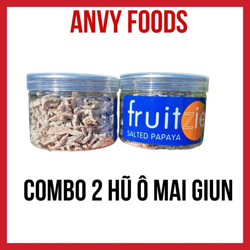 Combo 2 Hũ Ô Mai Giun Thái Lan-Ô Mai Đu Đủ Tuổi Thơ Siêu Ngon 160Gram