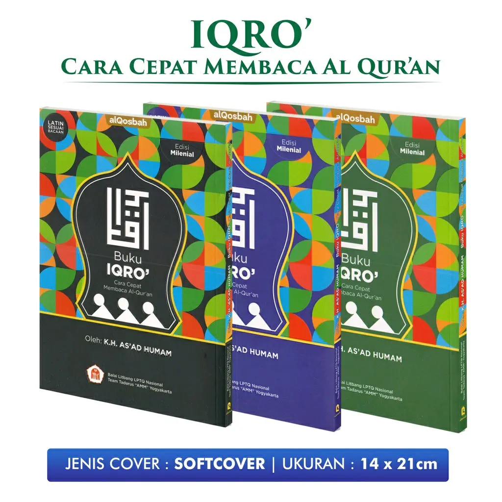 Buku IQRO' edisi Millenial (K. H As'ad Humam) Soft Cover Size A5 (Besar)