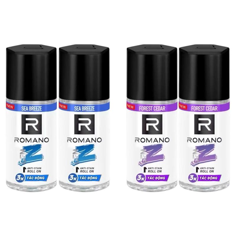  Combo 2 Lăn khử mùi nam ngăn vệt ố vàng Romano Gen Z   40ml x 2   