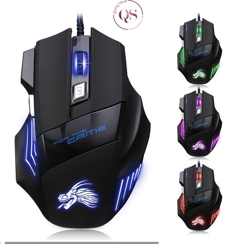 Chuột Máy Tính Chuột Chơi Game Dragon Đèn Led Có Dây Dành Cho Máy Tính
