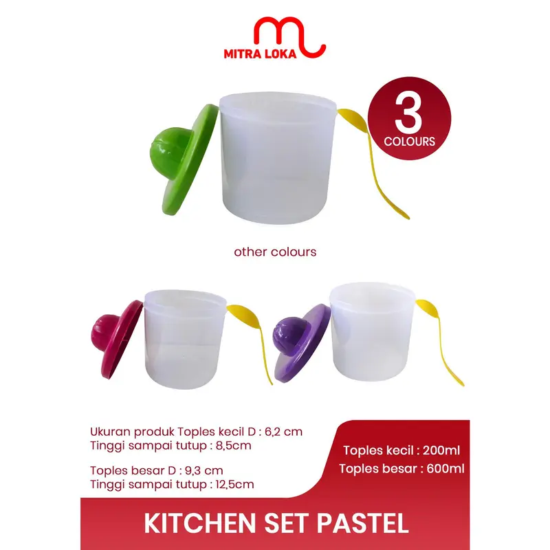 Mitra Loka Kitchen Set Tempat Bumbu 7 in 1 Rak Bumbu Dapur Gantung Dengan 8 Wadah Garam Lada GRATIS Sendok Pelastik 4