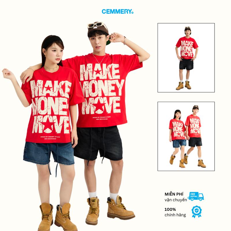 Áo Thun CEMMERY Local Brand Chính Hãng Make Money Tee Unisex Cotton 2 Chiều In Lụa Cao Cấp 1 Màu