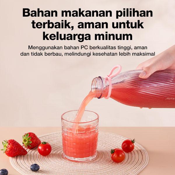 Rockstar bahan yang aman untuk makanan blender 6 bilah mata pisau juicer mini blander 500ml portable usb charge chopper  kekinian 6