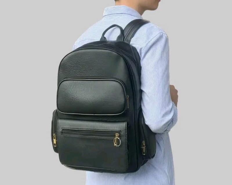 [Mở Bán] Balo Da Đi Học Đi Làm Kiểu Dáng Mới B12 cặp  đôi  học  sinh 3