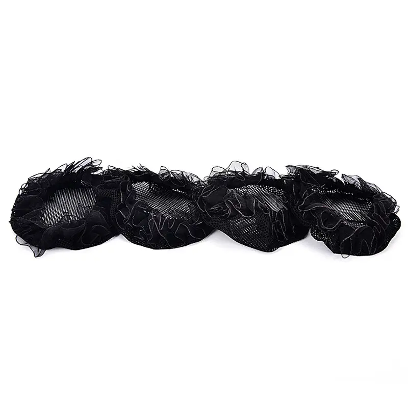 Bọc Búi Tóc Trơn Màu Đen, Dành Cho Nữ, Chất Liệu Lưới Snood, Thích Hợp Cho Bữa Tiệc, Khiêu Vũ Và Trượt Băng, Phong Cách Ballet, Hàng Mới Về 4