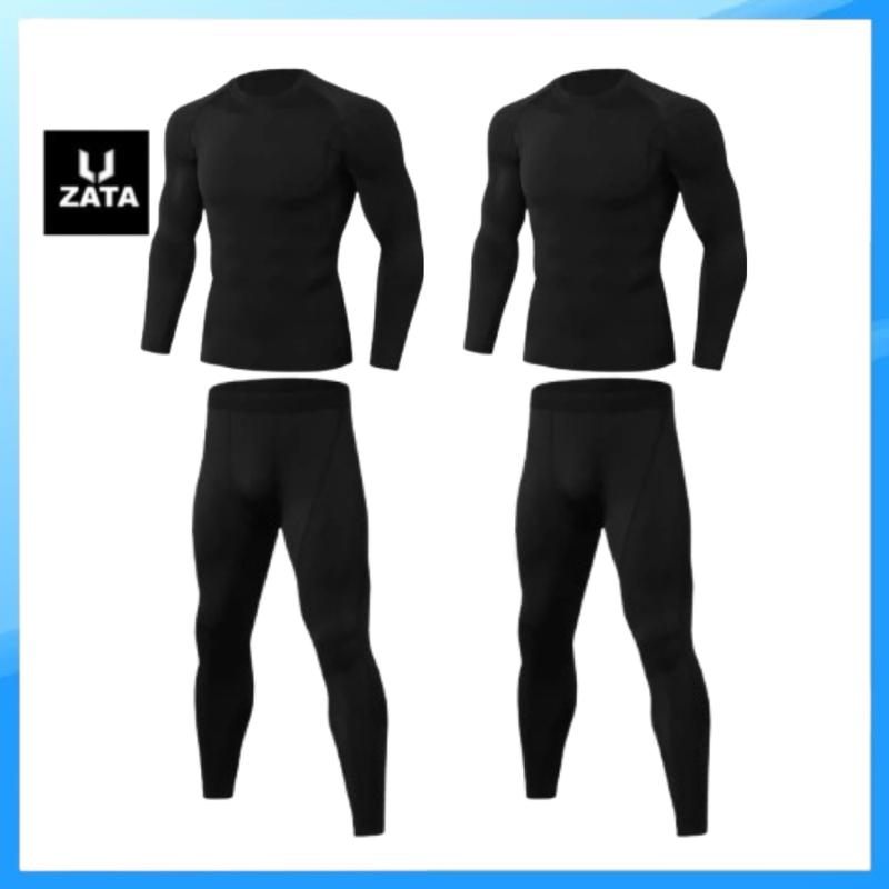 Combo 2 bộ quần áo giữ nhiệt nam, Quần áo Sport tập gym nam: áo lót body + quần pro combat cao cấp Top