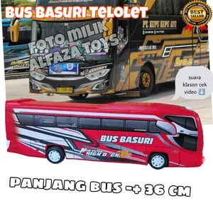MAINAN MINIATUR BUS TELOLET BASURI/ MAINAN BUS MUSIK TELOLET YANG BAGUS DAN MENARIK Anak