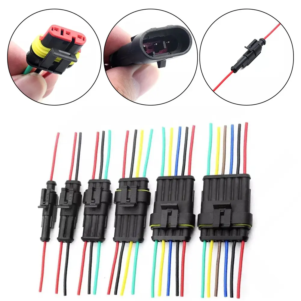 1/2/3/4/5/6 Pin/Wire Waterproof  Connector Electrical Car Sealed Male/Female