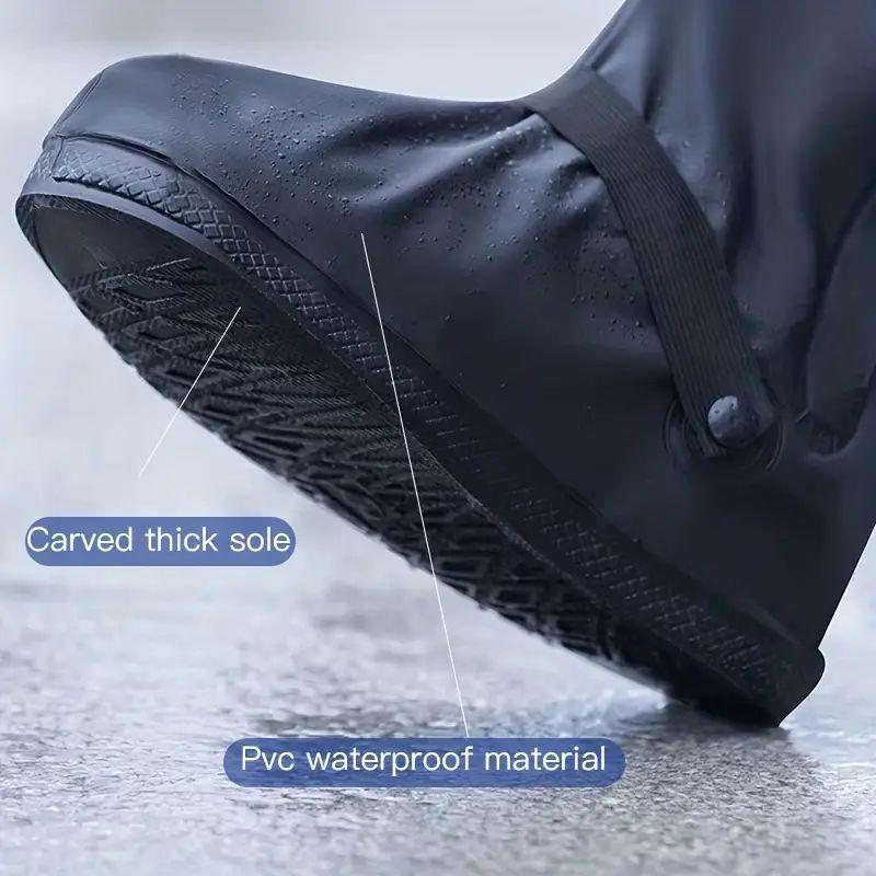 Product Introduction of 1 Pair Waterproof Rain Boot Cover with Reflective Stripe, Outdoor Reusable Waterproof Shoe Cover, Outdoor Supplies For Cycling Walking Hiking 5